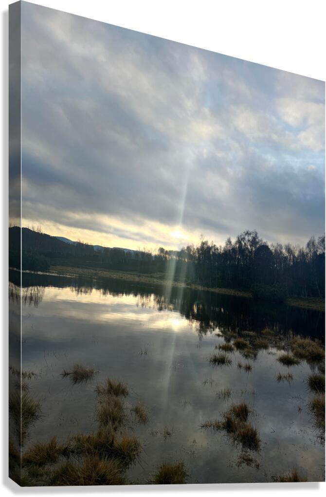 Scenes from the Trail- Suns Winter Reflections for the Scottish Highlands Canvas Print