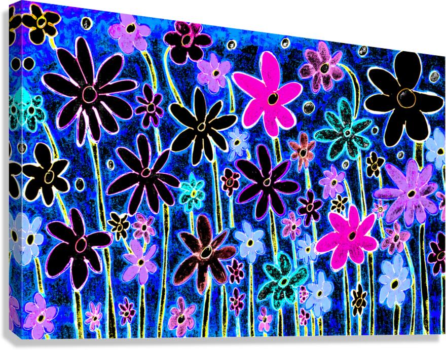 Abstract Garden At Night Canvas Print