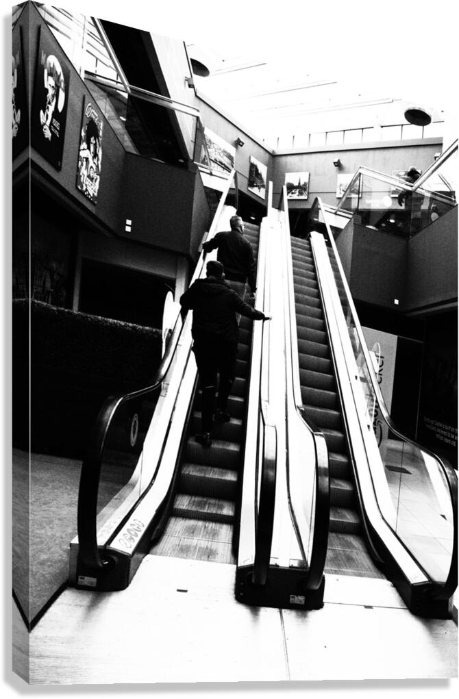   Eveyday Lifes Moments- The Escalator                                                                                       Canvas Print