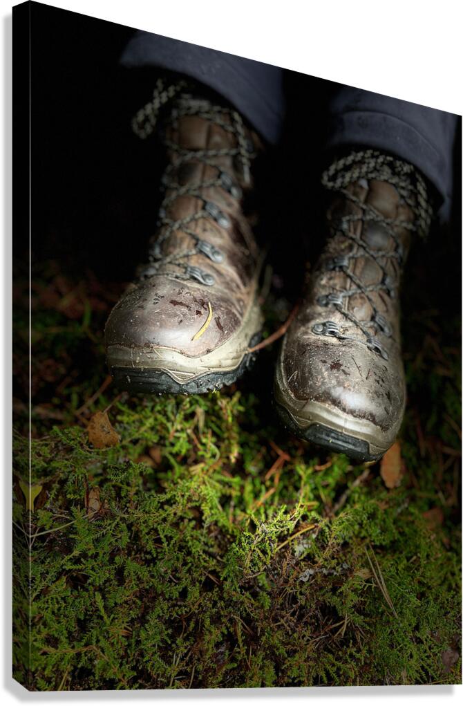 Scenes from the Trail- Muddy Boots Canvas Print