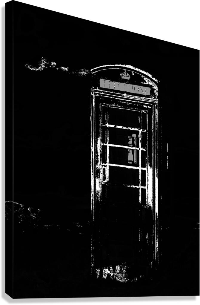 Abstract Black Phone Box Canvas Print