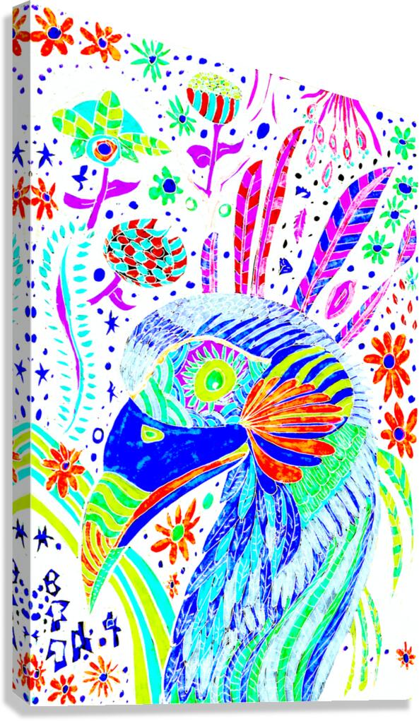 Abstract Pastel Avian Canvas Print