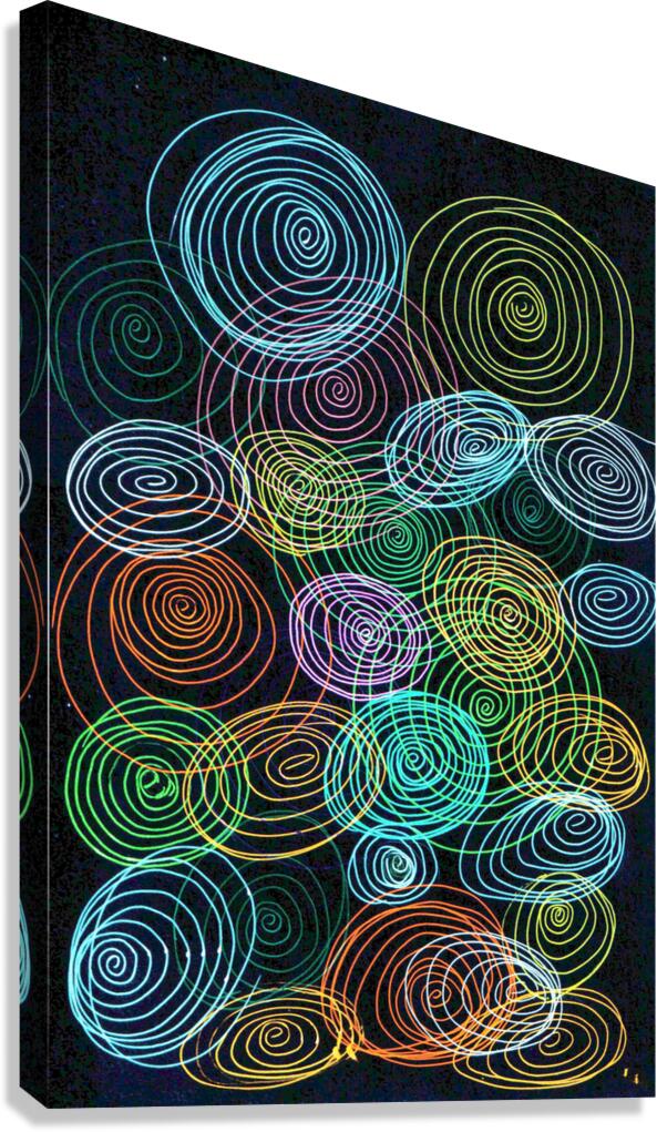 Abstract Colourful Spirals Canvas Print