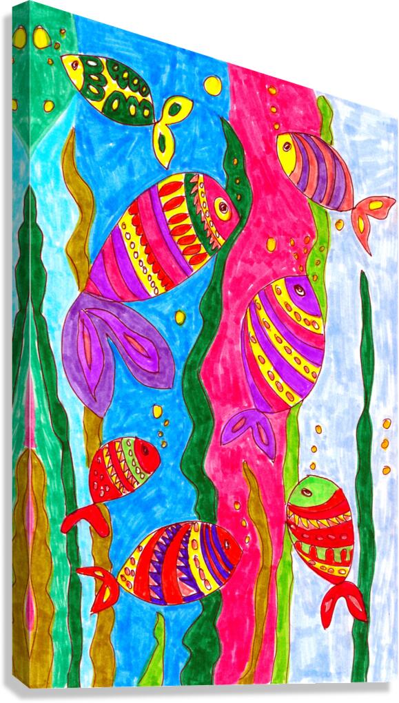 Abstract Fish The Original Canvas Print
