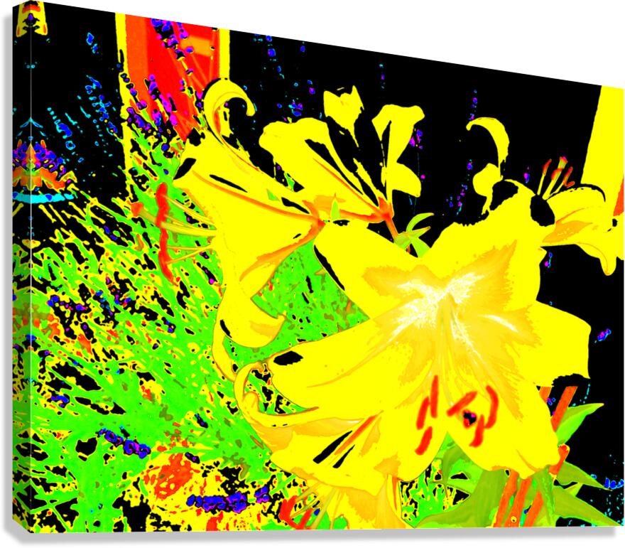   Vibrant Abstract Lilies                                                                                                                    Canvas Print