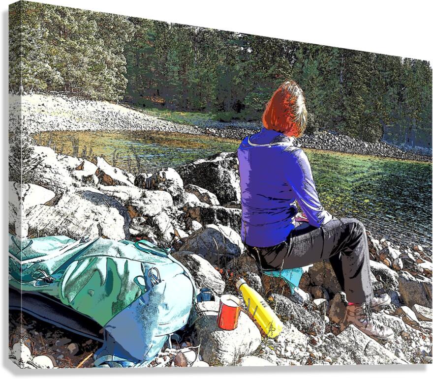 Scenes from the Trail-  Taking a Rest                                                                                                               Canvas Print