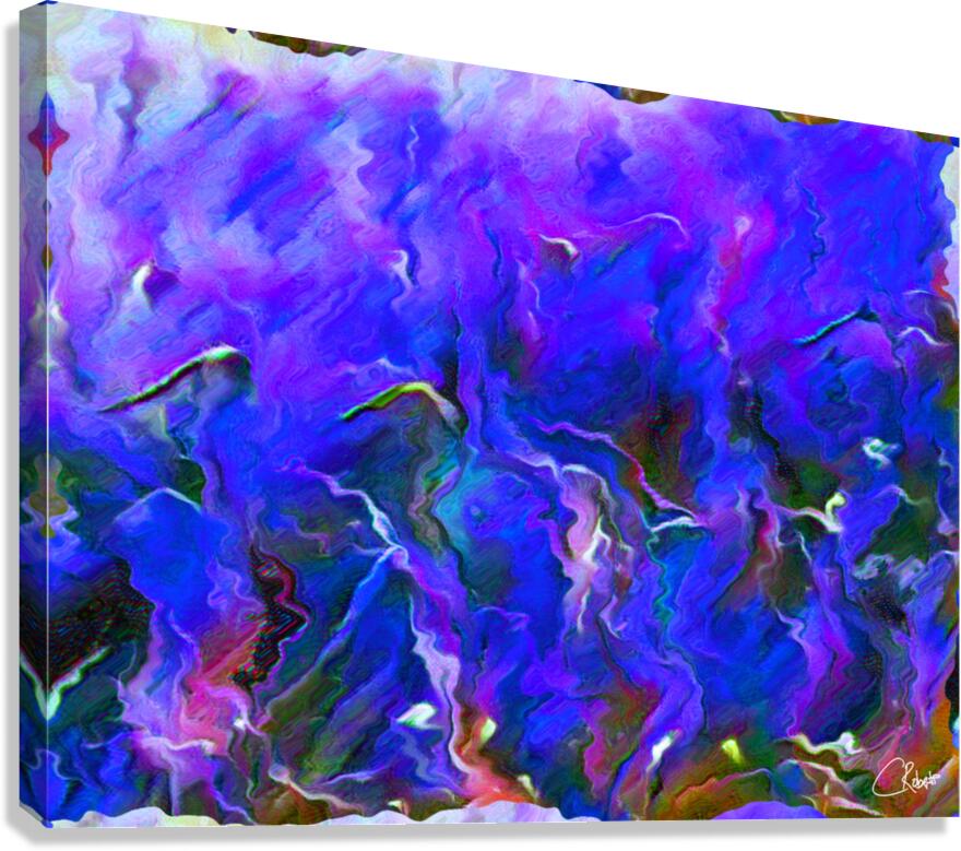 Abstract Long Grass in Amethyst Canvas Print