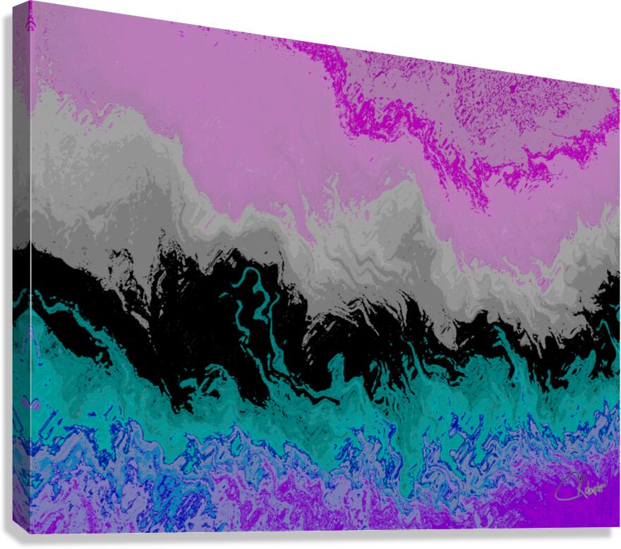 Abstract Melted Forest in Pinks and Turquoise Canvas Print