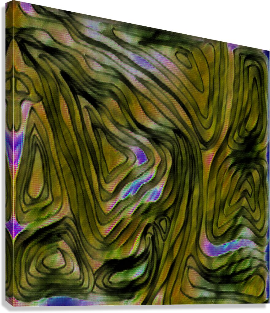 Abstract Ethereal Lined Shapes Version 3 Canvas Print