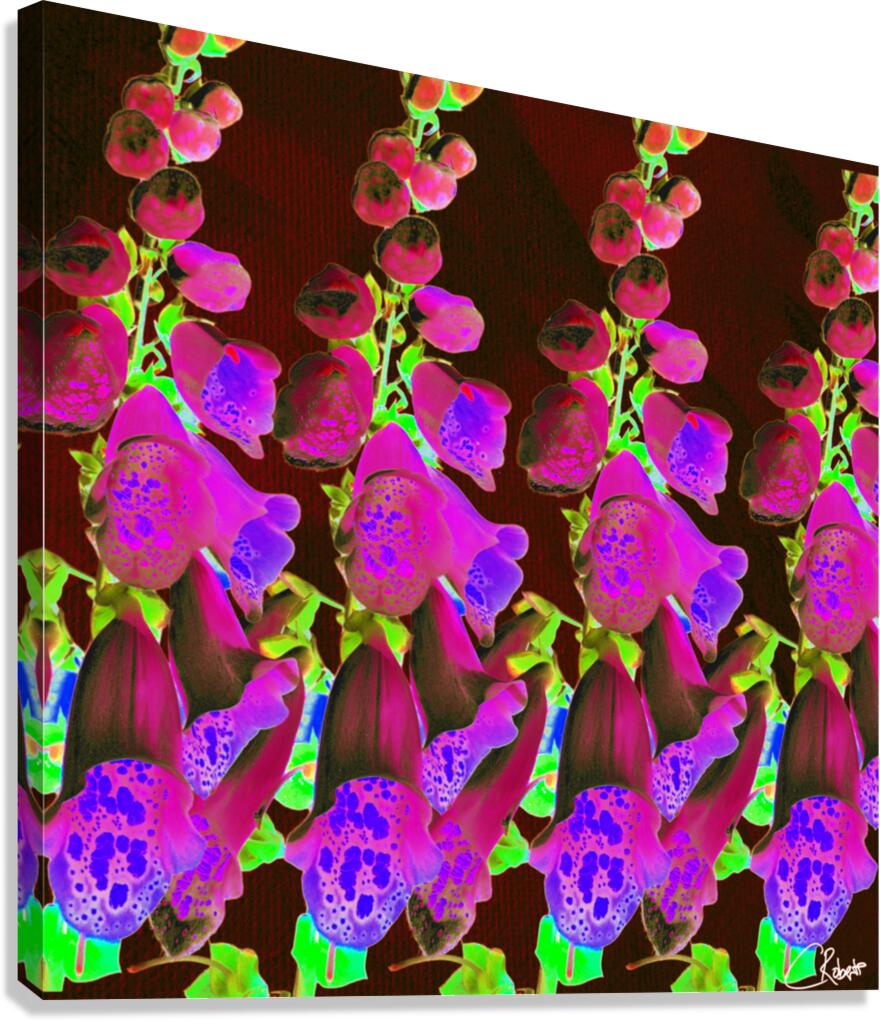 Cool Foxgloves Version 5 Canvas Print
