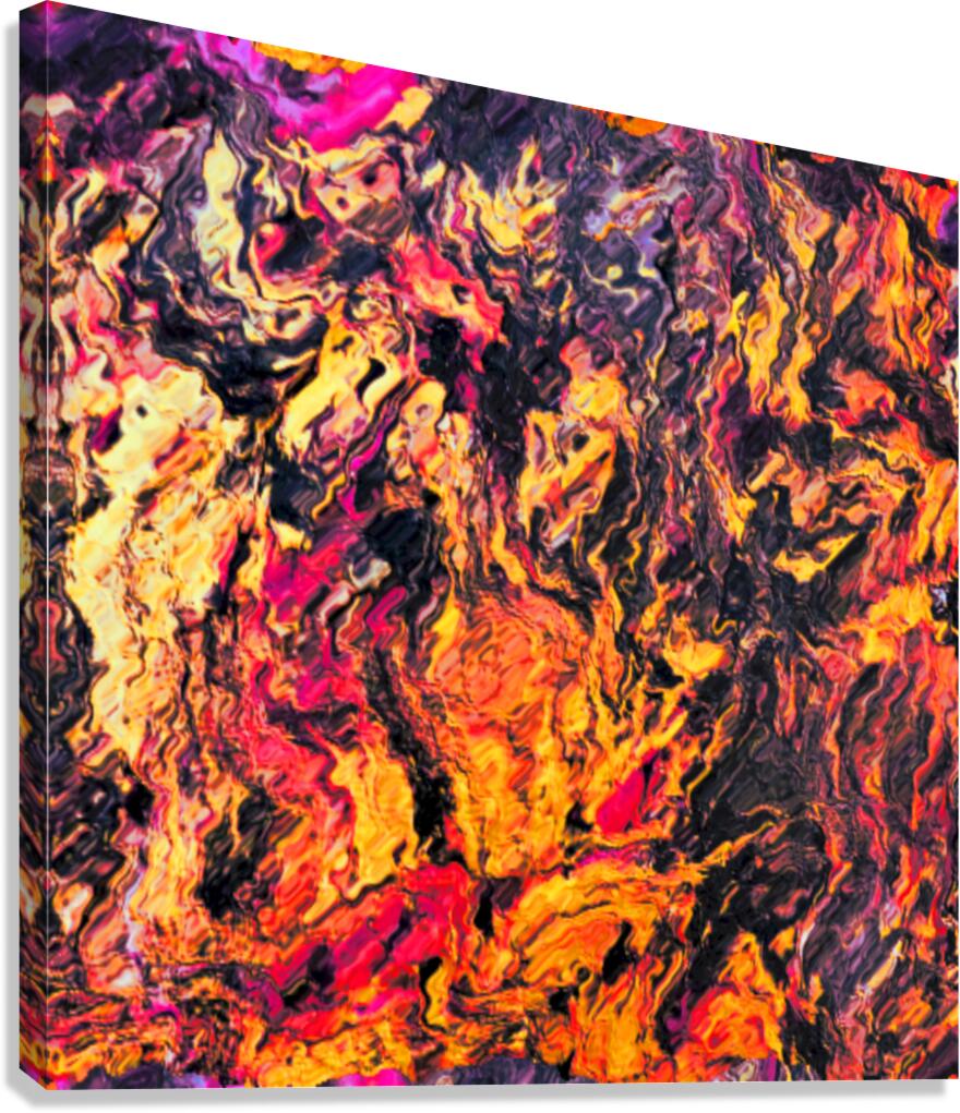 Abstract Melting Red Forms  Canvas Print