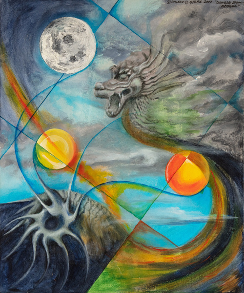 Chinese Zodiac Dragon Print