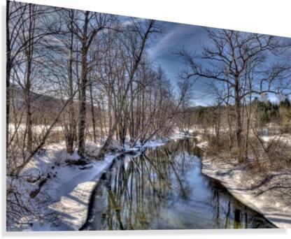 Battenkill River -winter 202 Canvas Print