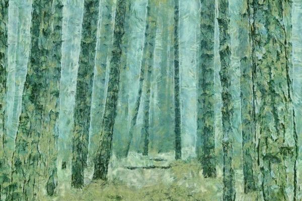 JUNGLE IN FOG OIL PAINTING IN OSCAR-CLAUDE MONET STYLE. 59. by ArtEastWest