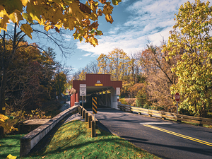 Geigers Covered Bridge Autumn Scene