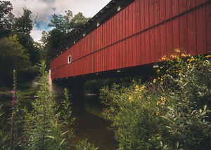 Below Schlicher Covered Bridge