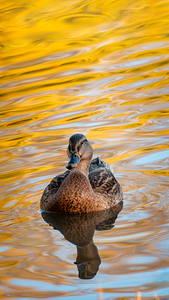 Mallard on Golden Waters