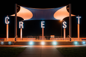 Centennial Park Sign in Wildwood Crest at Night
