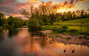 Golden Sunset Over the Little Lehigh
