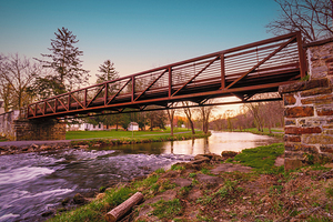 Lehigh Parkway Footbridge Below