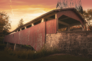 Bogert Covered Bridge Romantic Light