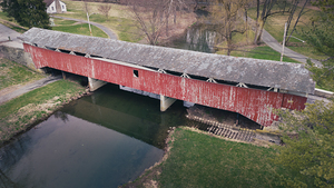 Bogerts Covered Bridge March Aerial