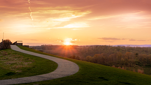 Trexler Nature Preserve Hazy Pathway Sunset
