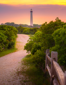 Sandy Path Sunset Cape May Lighthouse