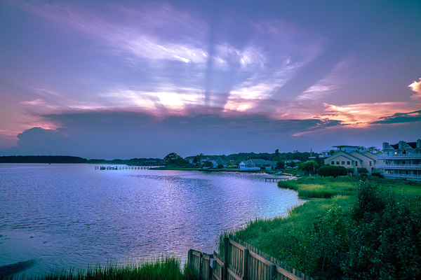 Sunrays over Rehoboth Bay by Jason Fink