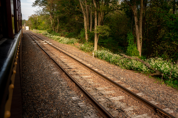 Riding Down the New Hope Rails Print