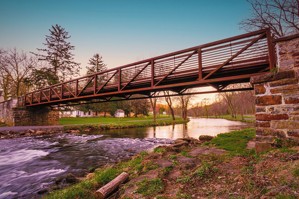 Lehigh Parkway Footbridge Below Print