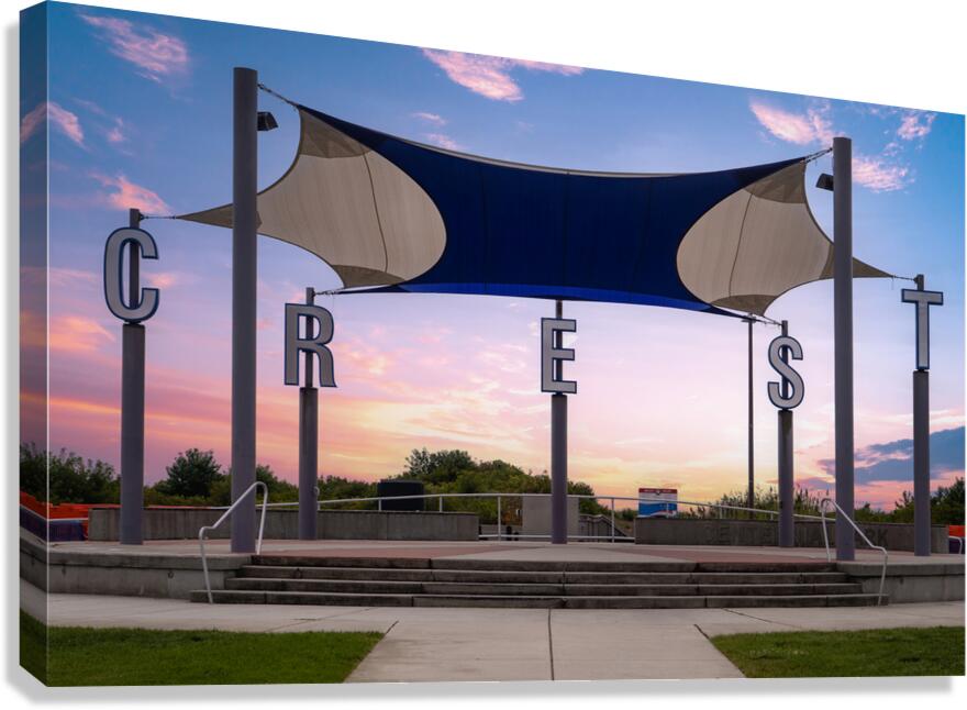 Centennial Park Sign in Wildwood Crest Sunrise Canvas Print