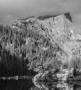 Morning Clouds Lifting Over Hallet Peak