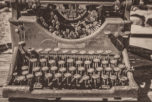 Rusty Typewriter B W