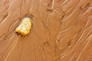 Sand Pattern With Rock