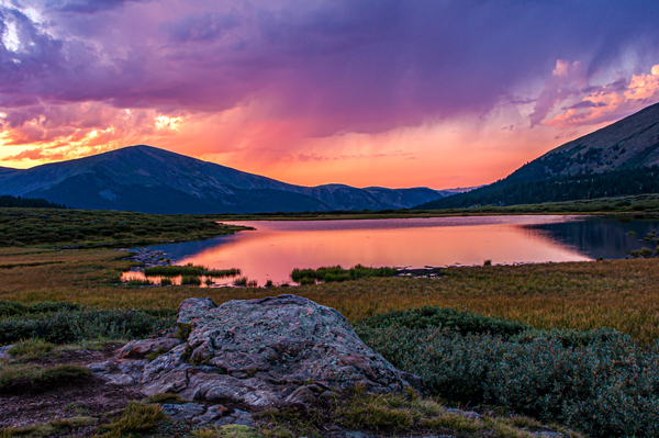 Approaching Shower At Sunset Print