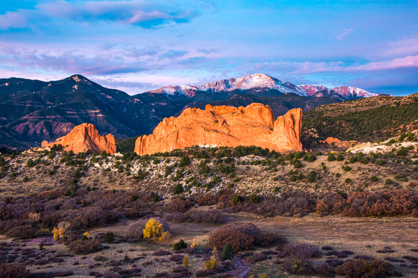 Colorado Garden Of The Gods With Pikes Peak Print