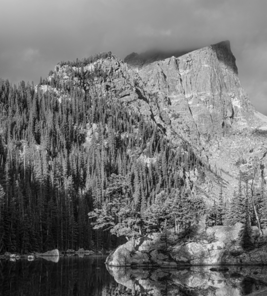 Morning Clouds Lifting Over Hallet Peak Print