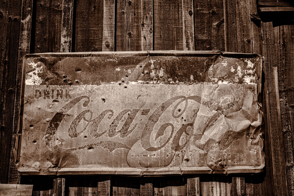 Old Coke Sign Print