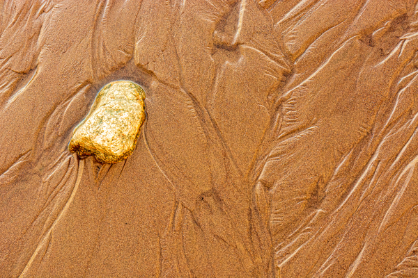 Sand Pattern With Rock by Prairie Wind Imagery