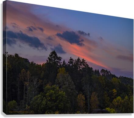 Sunset Over Hillside Canvas Print