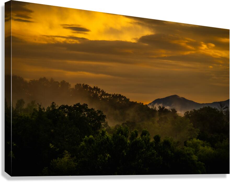 Misty Sunset Canvas Print