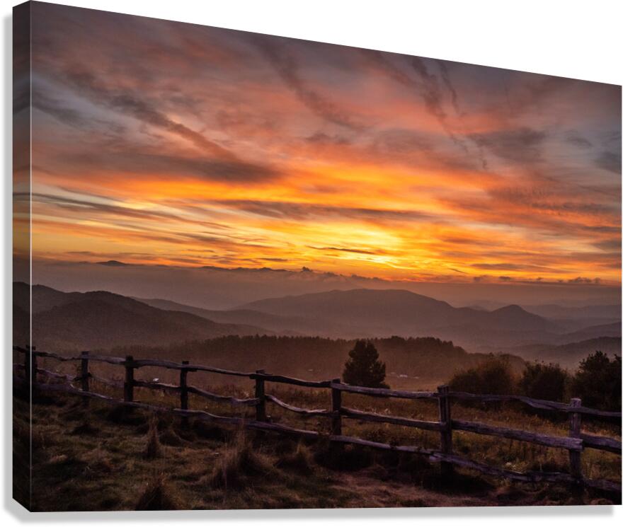 Sunset at Max Patch Canvas Print