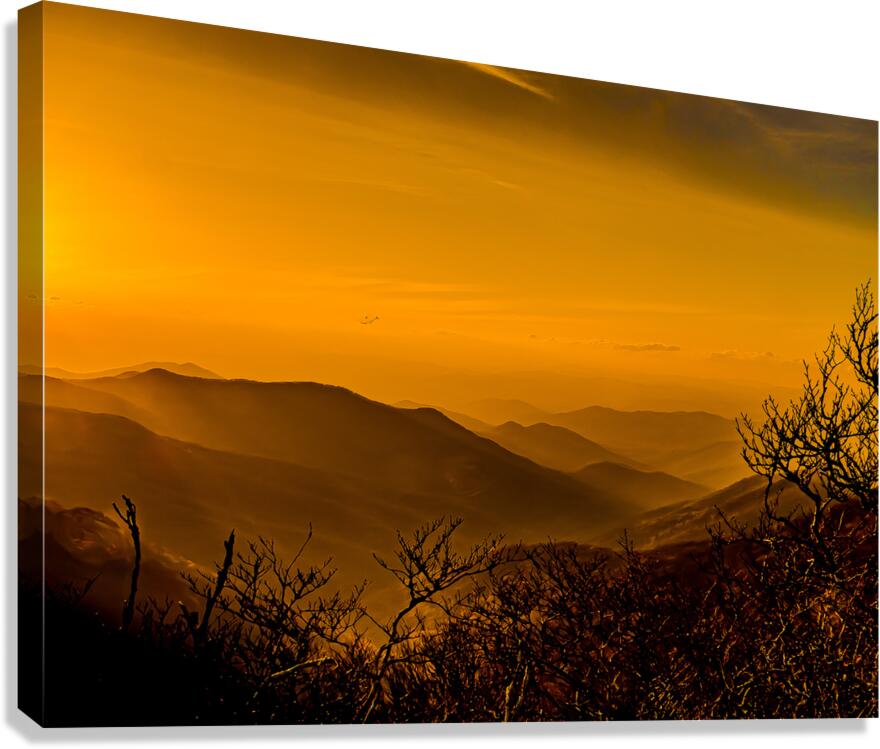 Craggy Gardens Sunset Canvas Print