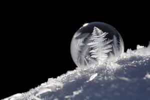 Frozen Soap Bubble