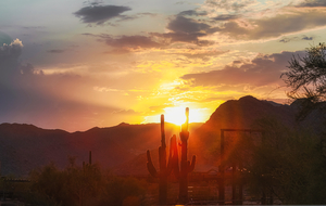 Desert Sunset Mountian