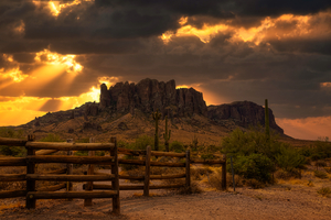 Golden Sunrise Superstition Mountian