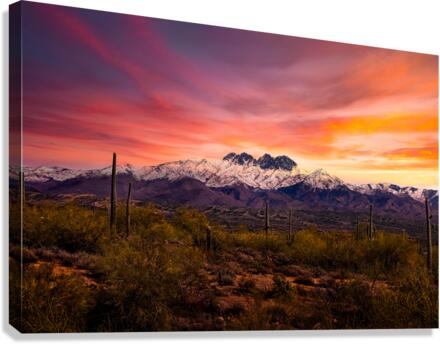 Four Peaks Sunrise Canvas Print