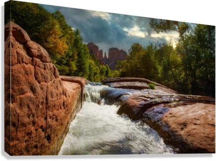 Red Rock Crossing Clouds Canvas Print