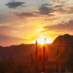 Desert Sunset Mountian